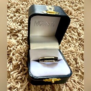 925 Sterling Silver and Black Spinel Men's Ring